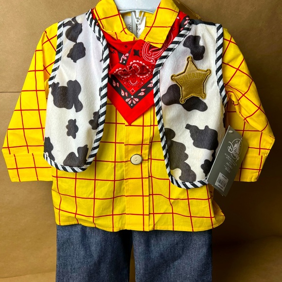 Disney Other - NWT Disney Store Boys Toy Story SHERIFF WOODY 5 Pc Set Baby Costume 12-18M